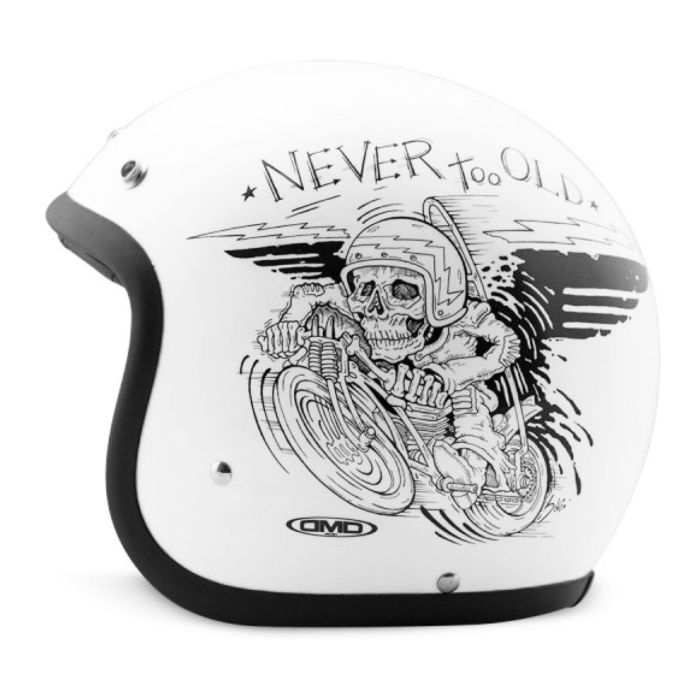 Casco Jet Dmd Retro Graphic Oldie