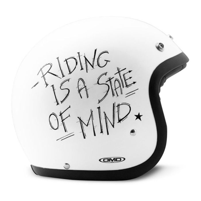 Casco Jet Dmd Retro Graphic Oldie