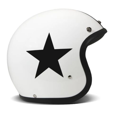 Casco Jet Dmd Retro Color Star White