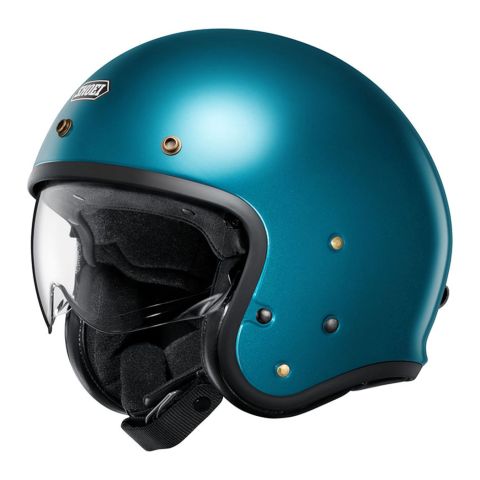 Casco Jet Shoei J-O2 Unic Laguna Blue