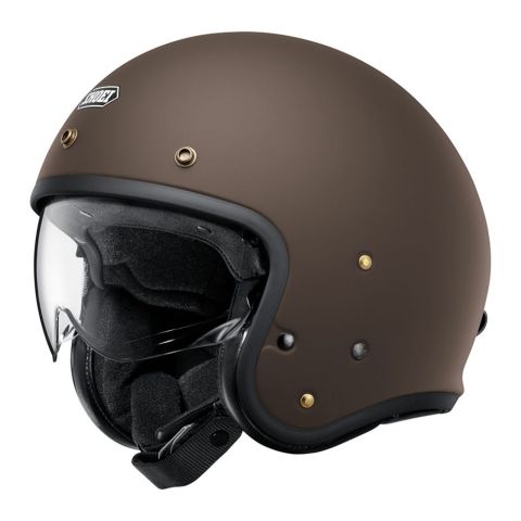 Casco Jet Shoei J-O2 Unic Matt Brown