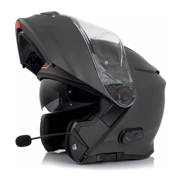 Delta Solid Matt Titanium Modularer Helm mit Bluetooth Origine