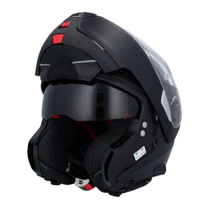 N100-5 Classic N-com Flat Black Modularer Helm Nolan