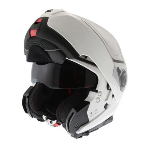 N100-5 Casque modulaire N-com Classic N-com Métal Blanc Nolan