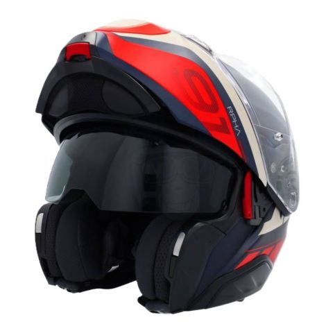 Casco Modulare Hjc Rpha 91 Rafino Rosso Blu Opaco