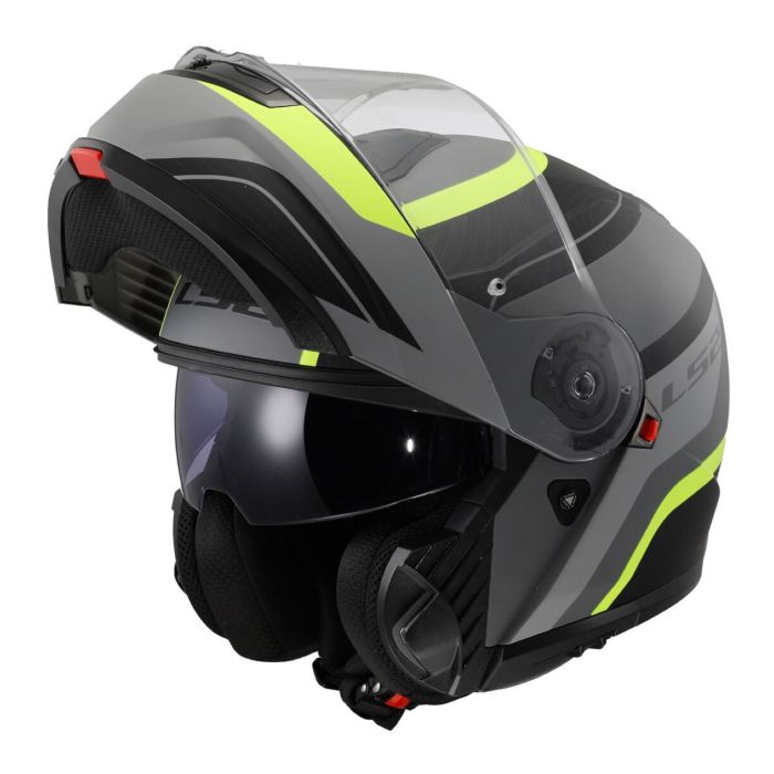 Casco Modulare Ls2 Ff908 Strobe II Monza M.black H-v Yellow