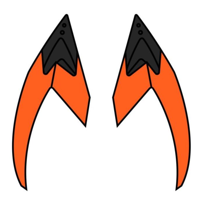 Prese D'aria Superiori Airoh Per Casco Valor Orange Fluo Matt