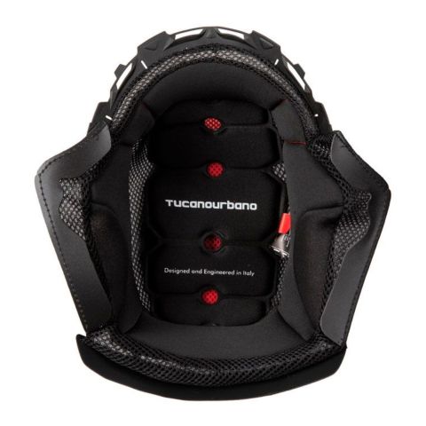 Guanciali E Paranuca Tucano Urbano Per Casco 1302 Nero Tg. S
