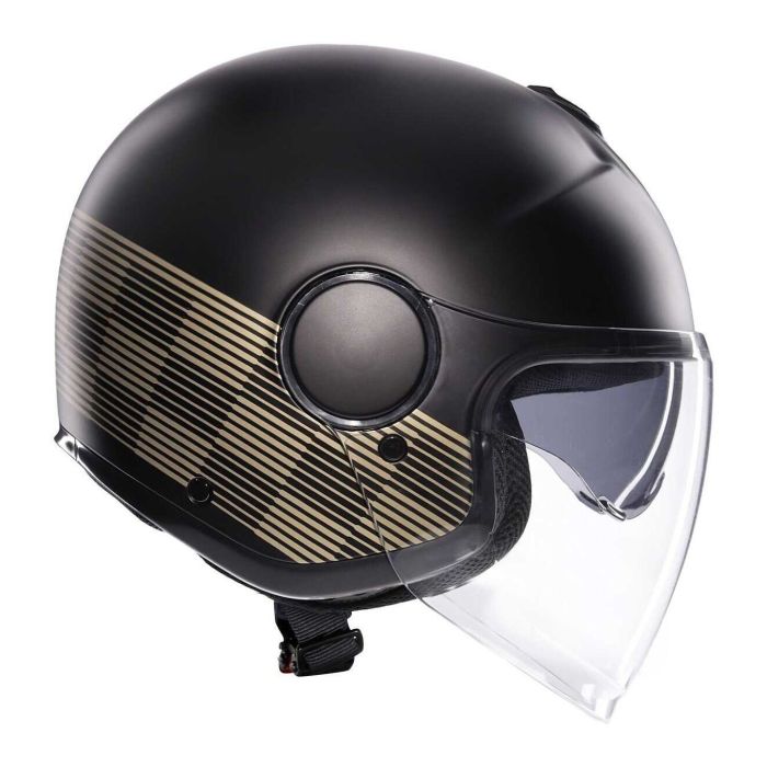 Casco Agv Eteres E2206 Ponza Matt Black/gold