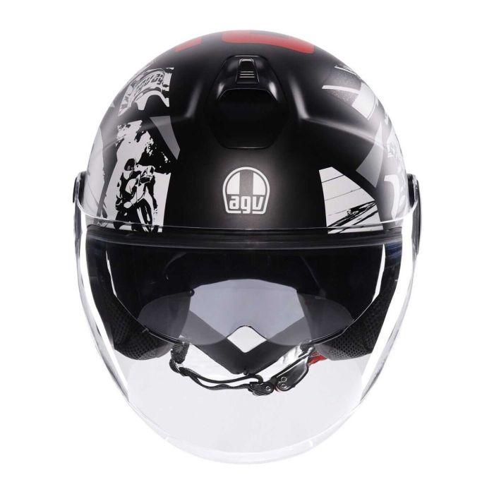 Casco Agv Eteres E2206 History Matt Black/white/red