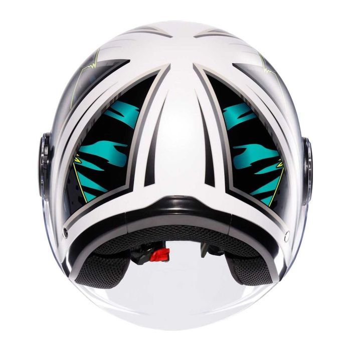 Casco Agv Eteres E2206 Ghepard Matt White/black/gre