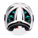 Casco Agv Eteres E2206 Ghepard Matt White/black/gre