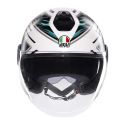 Casco Agv Eteres E2206 Ghepard Matt White/black/gre