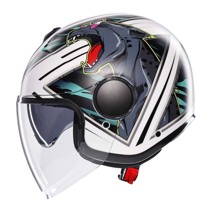 Casco Agv Eteres E2206 Ghepard Matt White/black/gre