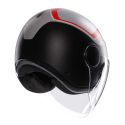 Casco Agv Eteres E2206 Scaglieri Matt Grey/red