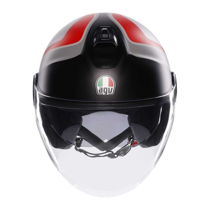 Casco Agv Eteres E2206 Scaglieri Matt Grey/red