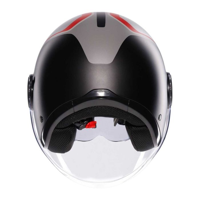 Casco Agv Eteres E2206 Scaglieri Matt Grey/red