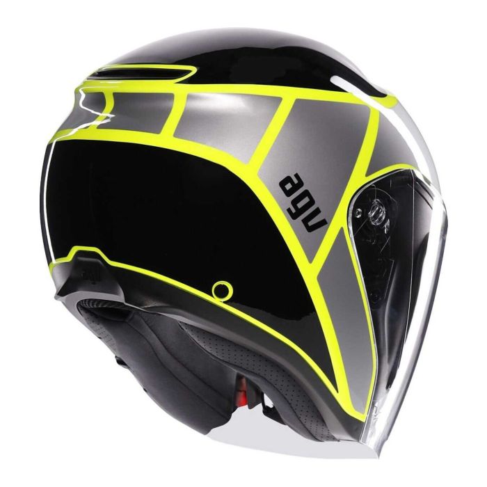 Casco Agv Irides E2206 Davao Black/grey/yellow Fl