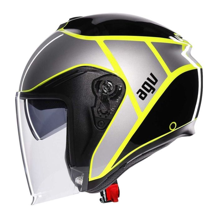 Casco Agv Irides E2206 Davao Black/grey/yellow Fl