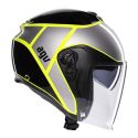 Casco Agv Irides E2206 Davao Black/grey/yellow Fl
