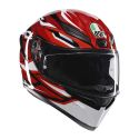 Casco Agv K1 S E2206 Lion Black/red/white