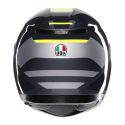 Casco Agv K3 E2206 Shade Grey/yellow Fluo