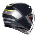 Casco Agv K3 E2206 Shade Grey/yellow Fluo