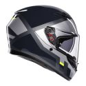 Casco Agv K3 E2206 Shade Grey/yellow Fluo