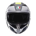 Casco Agv K3 E2206 Shade Grey/yellow Fluo