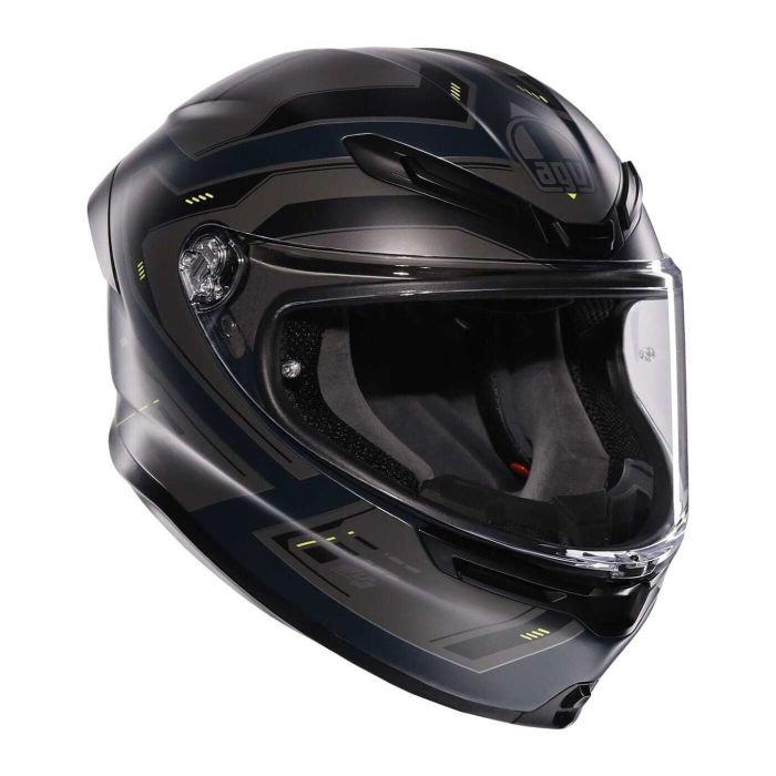 Casco Agv K6 S E2206 Enhance Matt Grey/yellow Flu