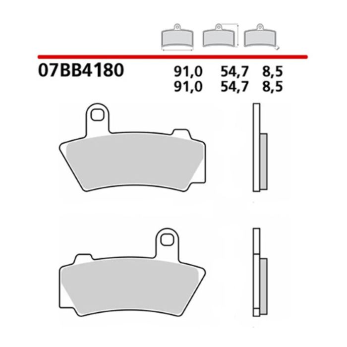 Set Pastiglie Brembo 07bb4180 Sinterizzata