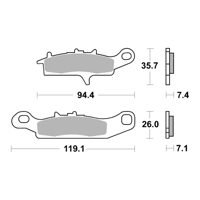Set Pastiglie Brembo 07ka25sx Off Road Racing Sinter