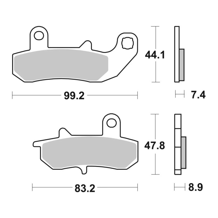 Set Pastiglie Brembo 07su17tt Semimetallica