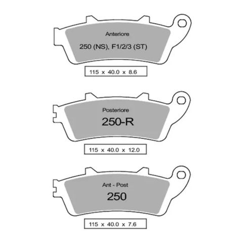 Coppia Pastiglie Freno Nissin St Sp 8,6 Cod. 442p250f3