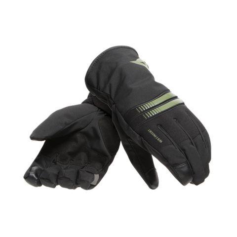 Guanti D-dry Dainese Plaza 3 Black/bronze-green