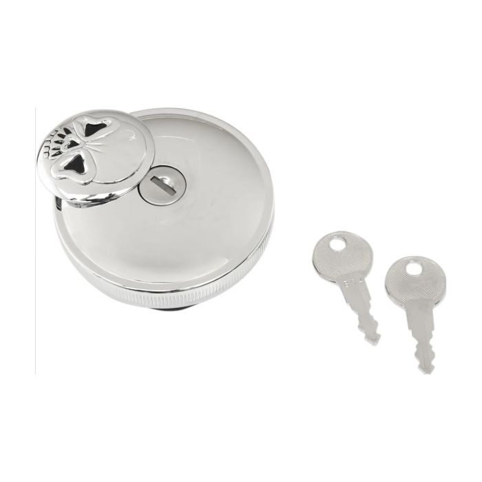 Tappo Benzina Ventilato Con Chiave Per Harley Davidson Skull Chrome