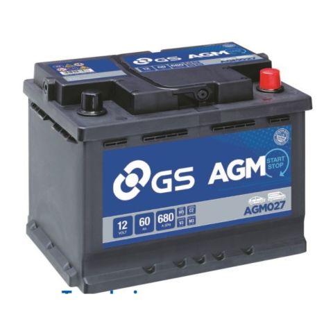 Batteria Auto Start & Stop Gs-yuasa Agm 60 Ah. 640 A.