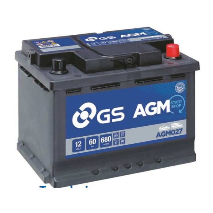 Batteria Auto Start & Stop Gs-yuasa Agm 60 Ah. 640 A.
