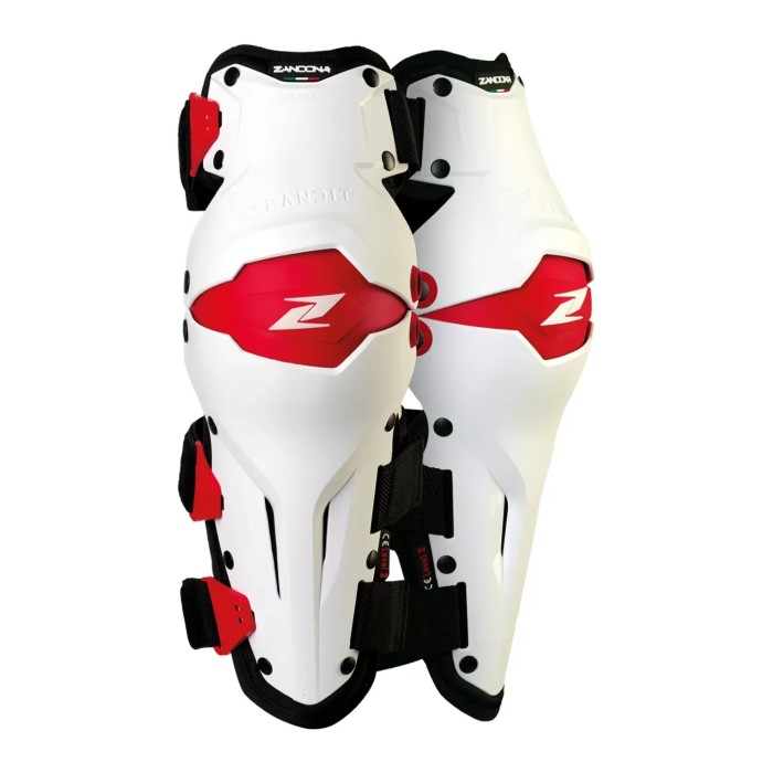 Zandona X-bandit Kneeguard Bianco Rosso