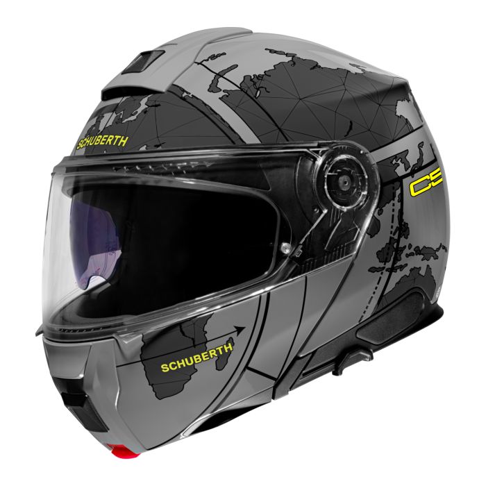 Casco Modulare Schuberth C5 Graphic Globe Grigio