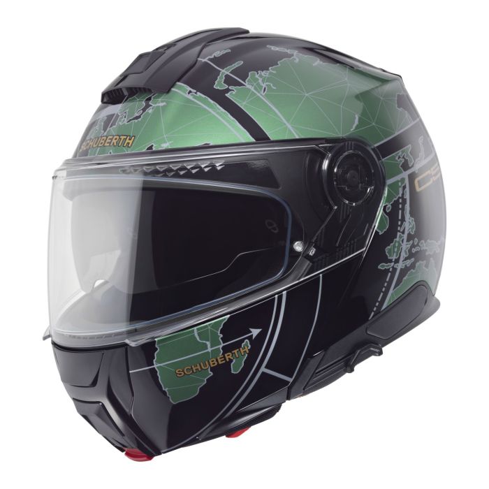 Casco Modulare Schuberth C5 Graphic Globe Verde