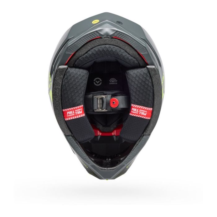 Casco Bell Moto-10 Spherical 2026 Strike Giallo Grigio