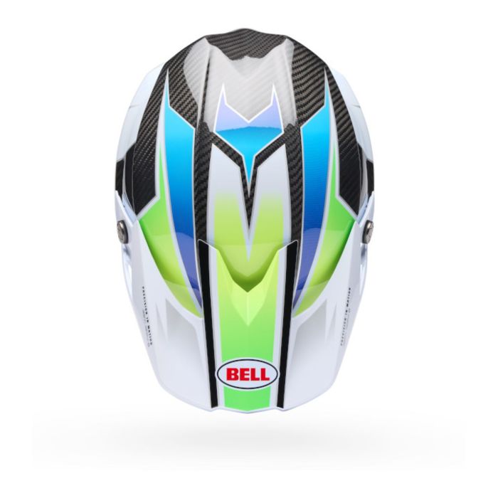 Casco Bell Moto-10 Spherical 2026 Grid Bianco Blu