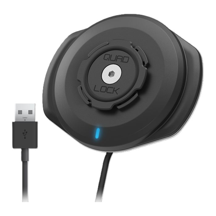 Testa Caricabatteria Quad Lock Wireless Impermeabile Usb