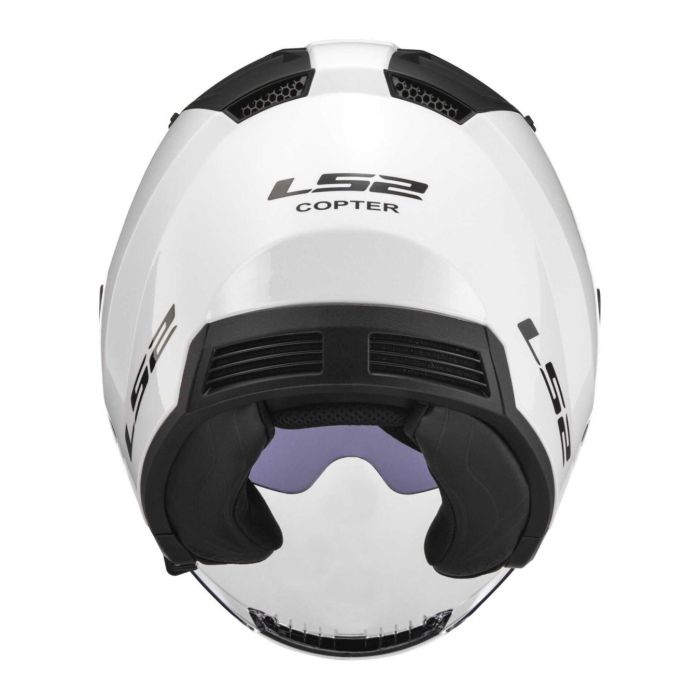 Casco Ls2 Of600 Copter II 06 Con Sunvisor Gloss White