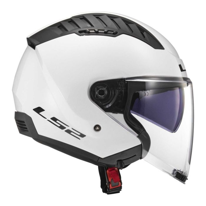 Casco Ls2 Of600 Copter II 06 Con Sunvisor Gloss White