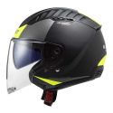 Casco Ls2 Of600 Copter II 06 Con Sunvisor M.black H-v Yellow
