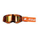 Ls2 Aura Pro Goggle Black Orange With Iridium Visor