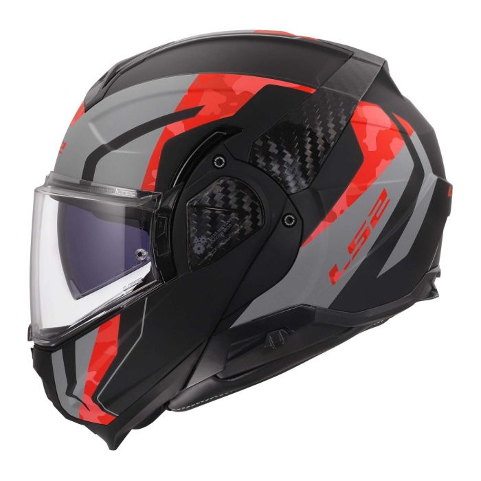 Casco Modulare Ls2 Ff910 Advant II Glide Black Grey Red
