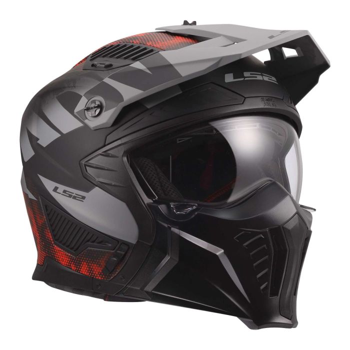 Casco Jet Ls2 Of606 Drifter Gas 06 Grey Red
